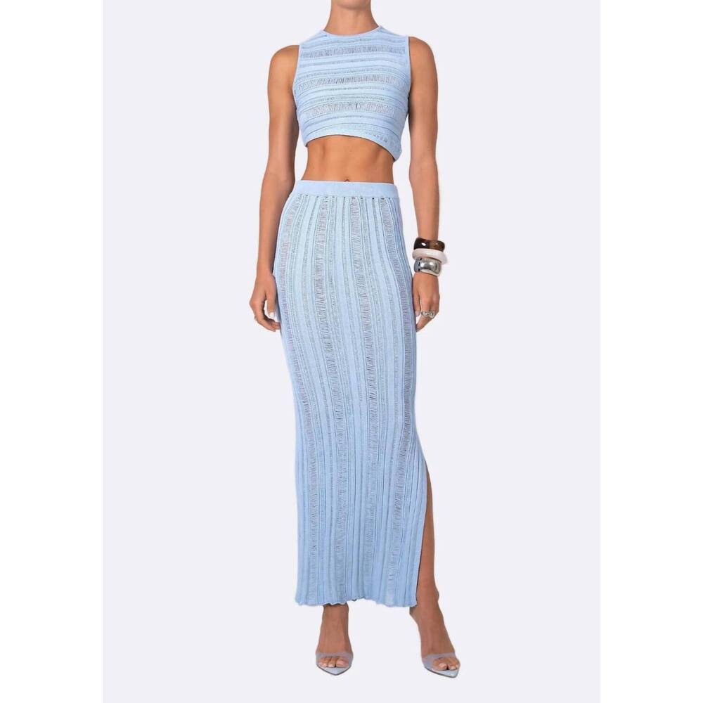 NEW NONCHALANT LABEL jasmine sleeveless crop top in baby blue